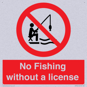 No Fishing without a license
